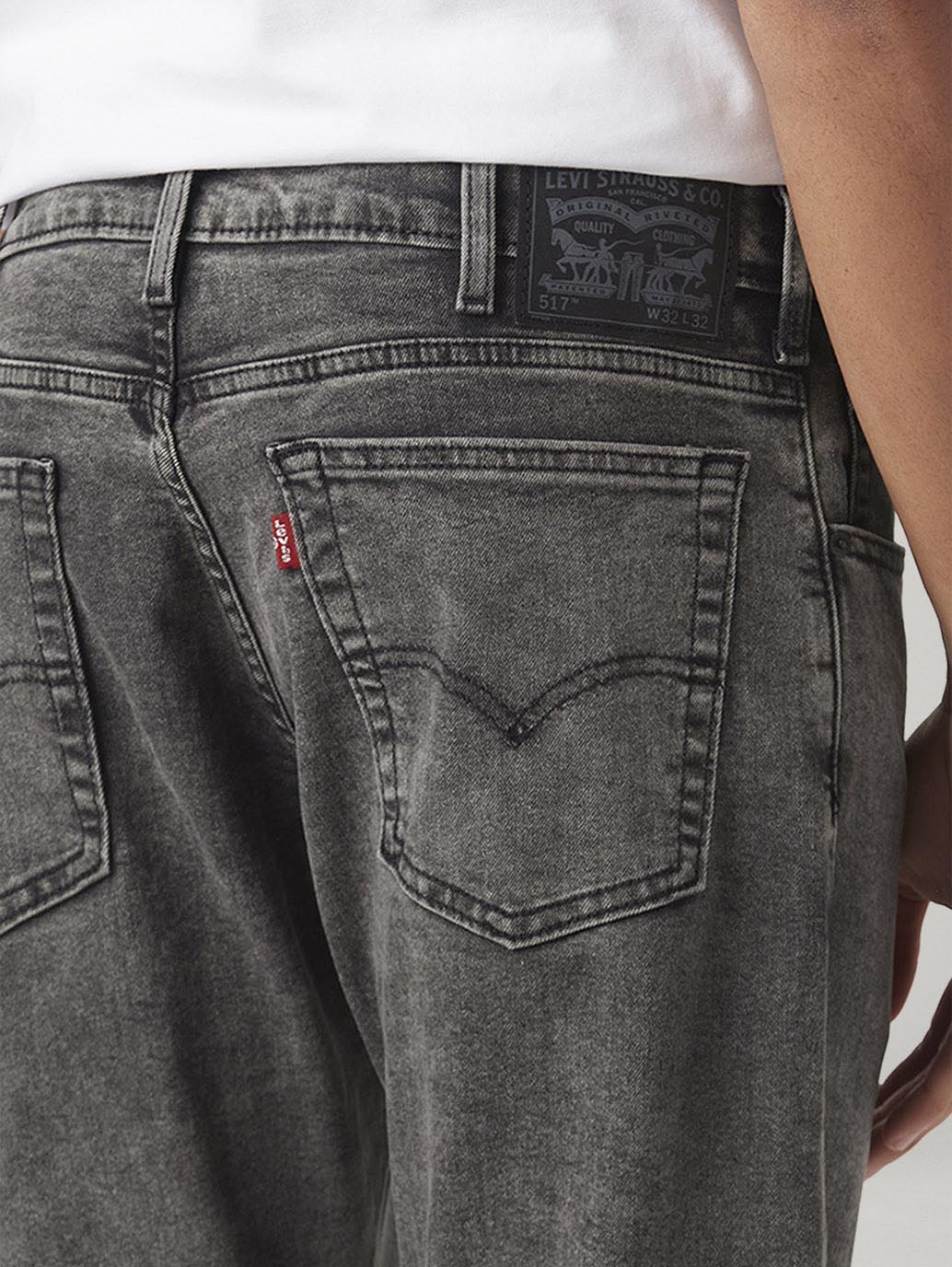Men's 517 Charcoal Grey Bootcut Fit Mid Rise Jeans - Detail View