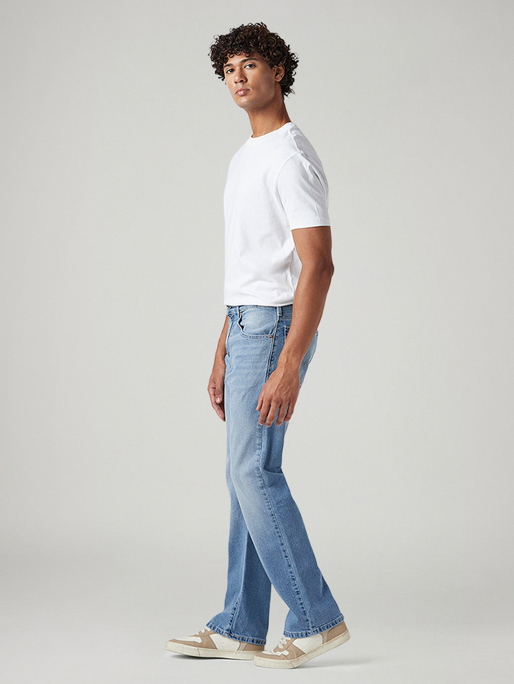 Men's 517 Light Blue Bootcut Fit Mid Rise Jeans - Side View