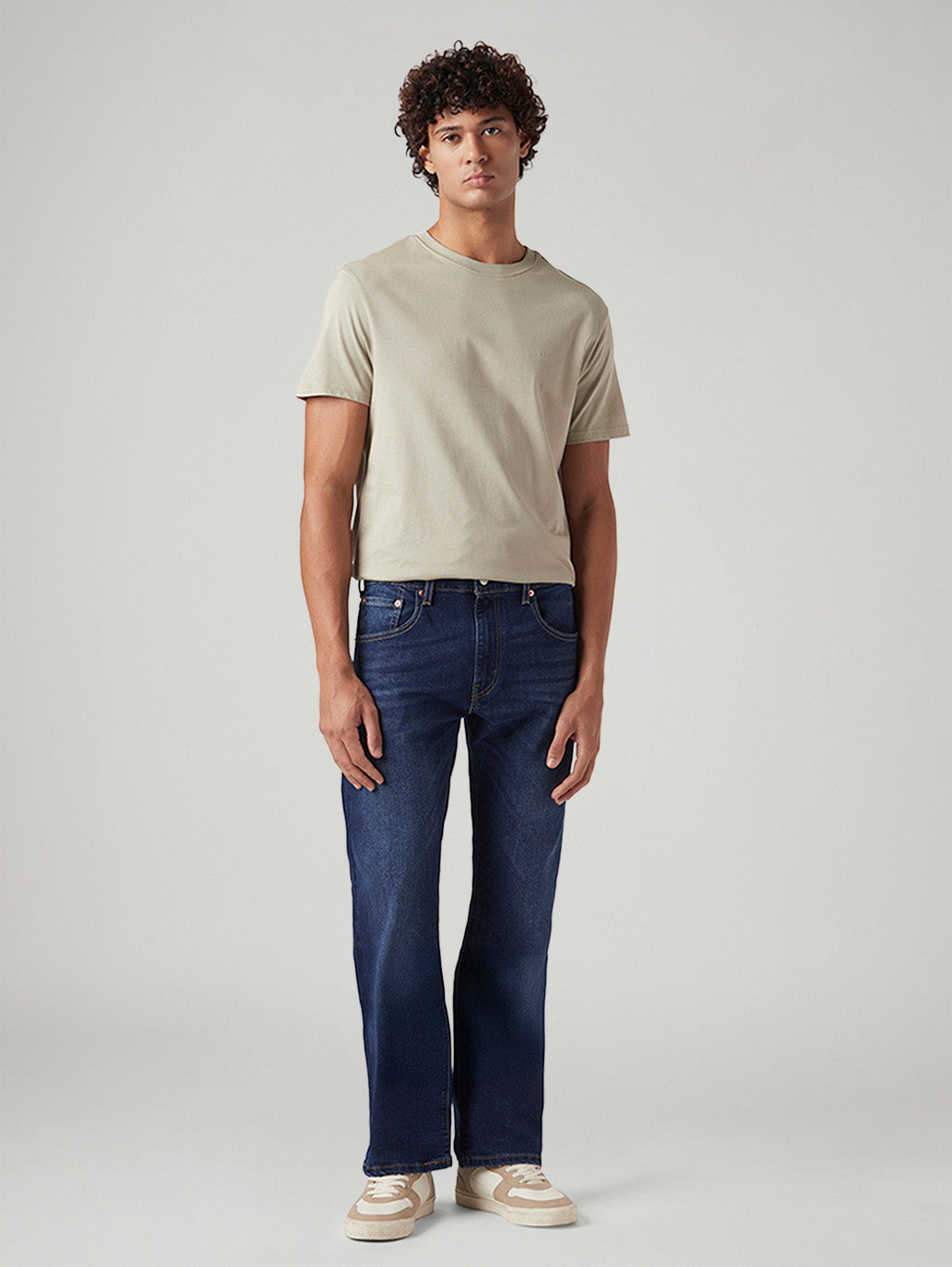 Men's 517 Dark Blue Bootcut Fit Mid Rise Jeans - Front View