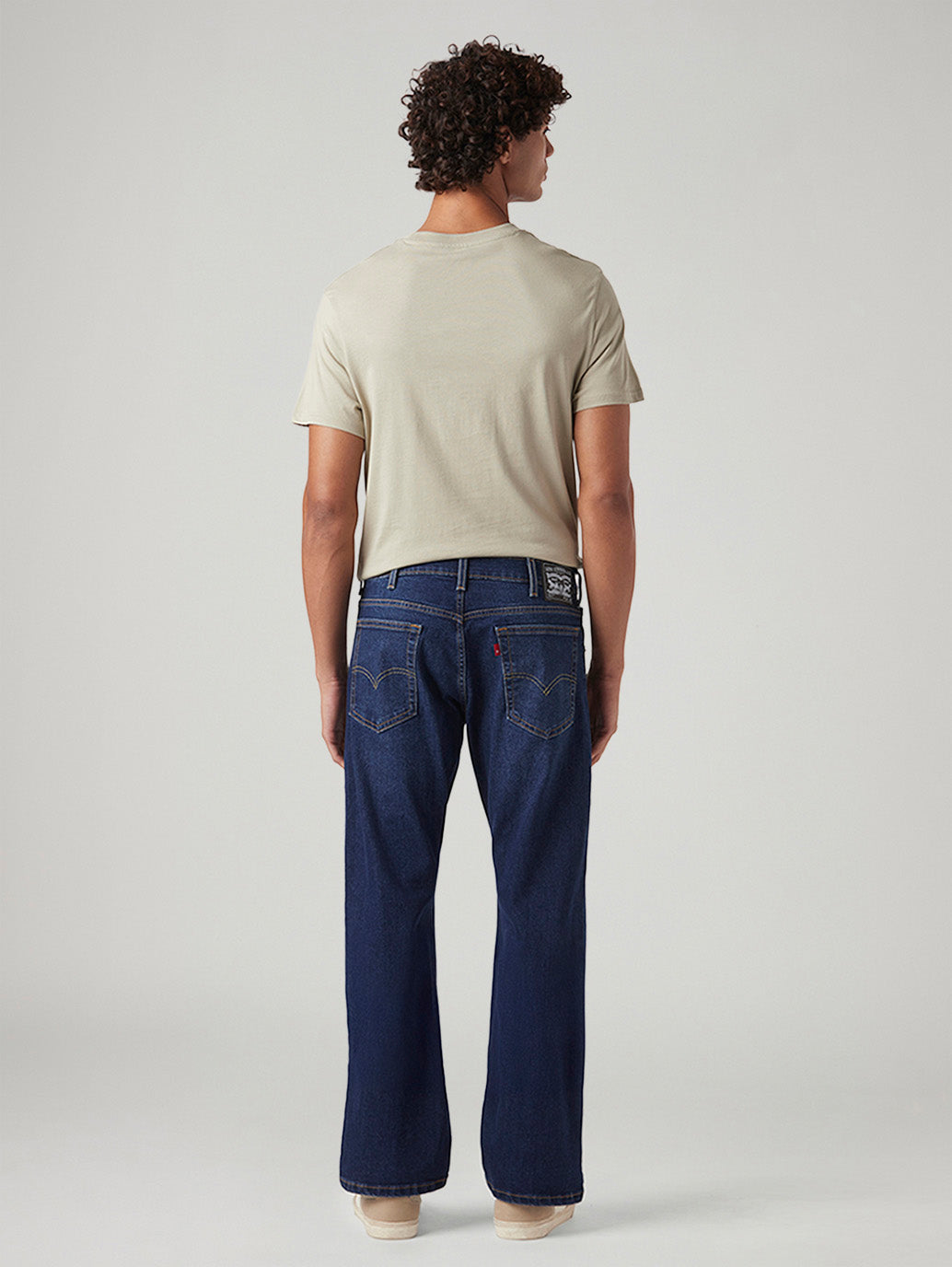 Men's 517 Dark Blue Bootcut Fit Mid Rise Jeans - Back View