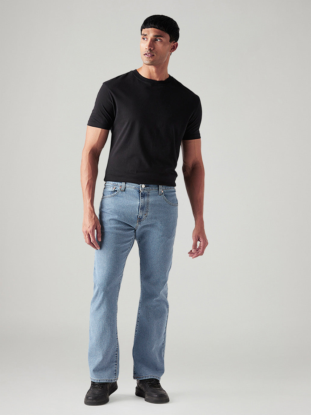 Men's 517 Light Blue Bootcut Fit Mid Rise Jeans - Front View