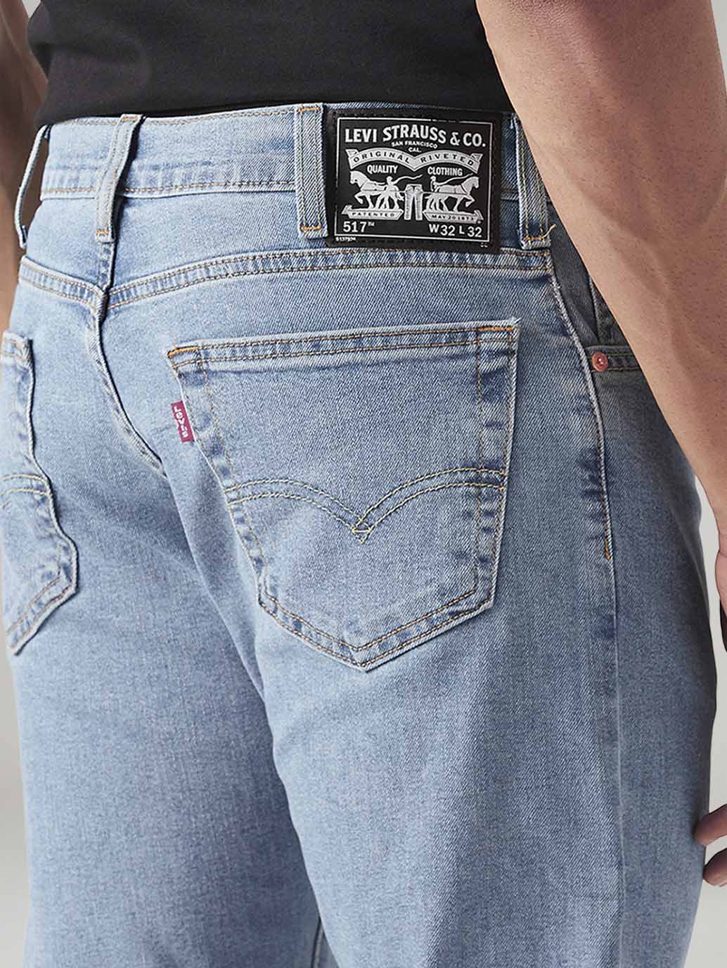 Men's 517 Light Blue Bootcut Fit Mid Rise Jeans - Detail View