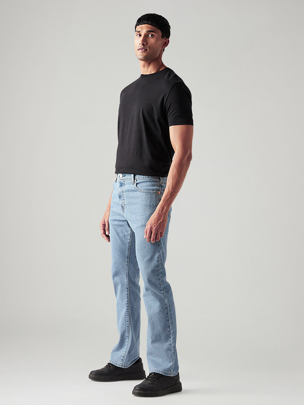 Men's 517 Light Blue Bootcut Fit Mid Rise Jeans - Side View