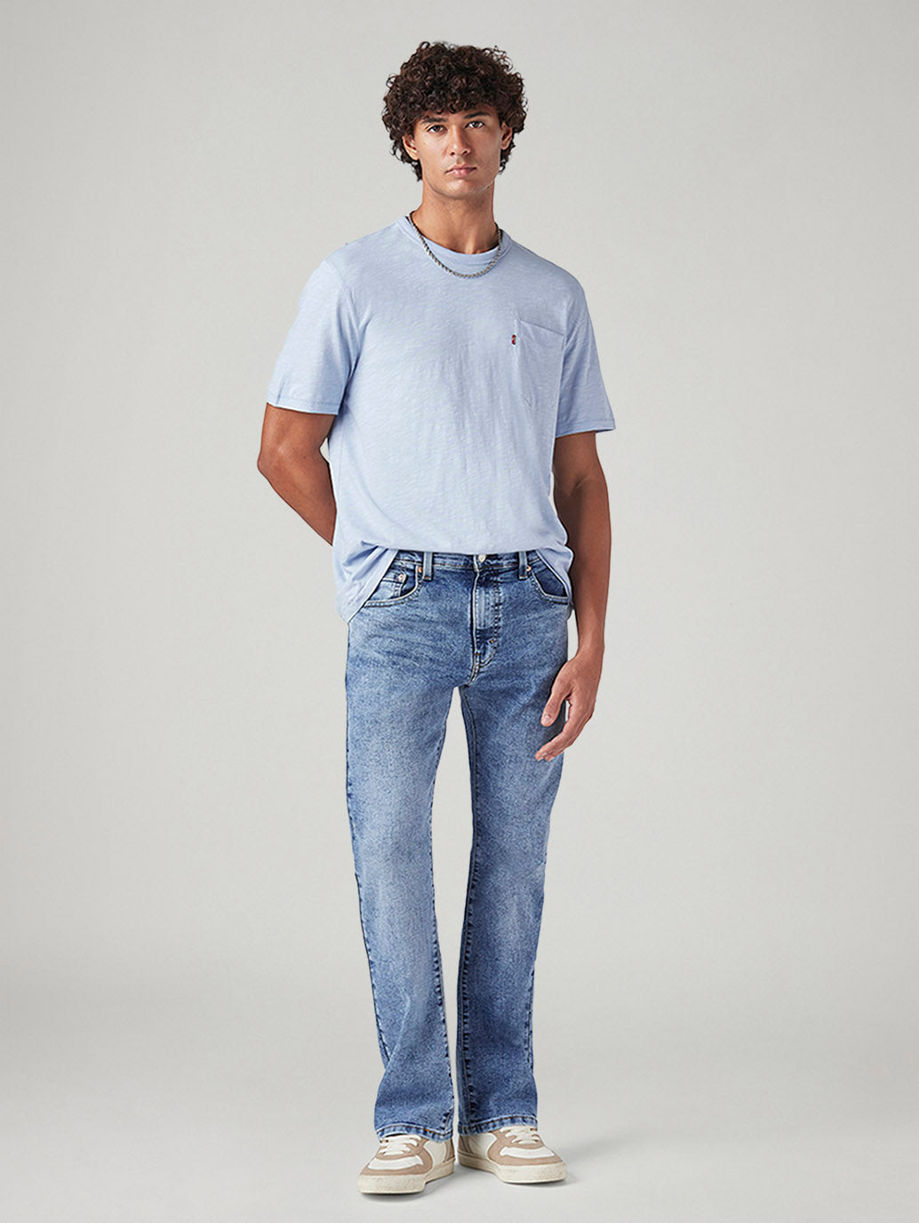 Men's 517 Light Blue Bootcut Fit Mid Rise Jeans