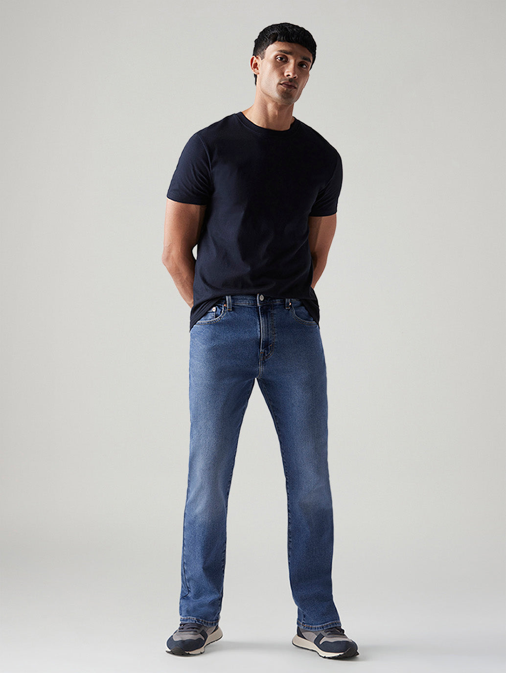 Men's 517 Blue Bootcut Fit Mid Rise Jeans