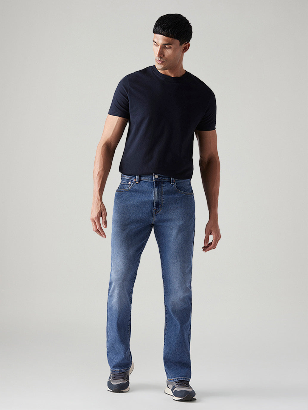 Men's 517 Blue Bootcut Fit Mid Rise Jeans - Front View
