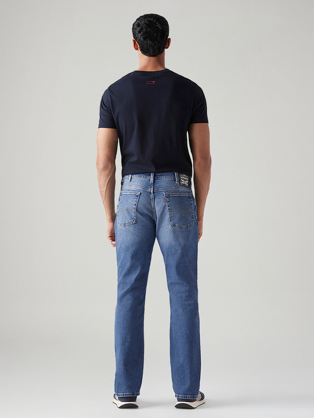 Men's 517 Blue Bootcut Fit Mid Rise Jeans - Back View