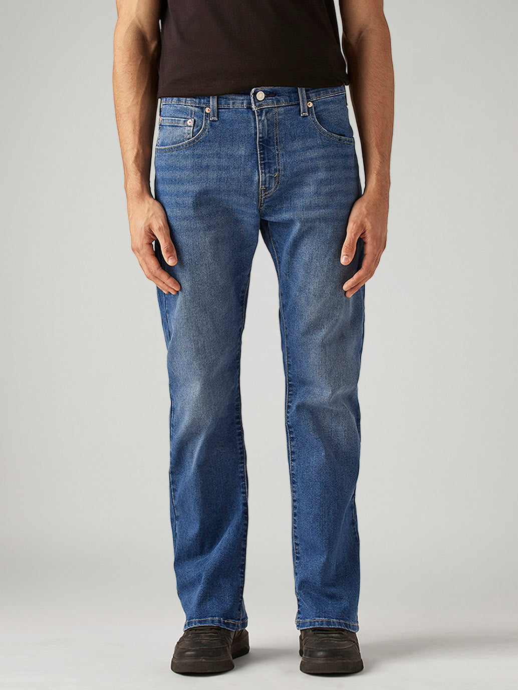 Men's 517 Blue Bootcut Fit Mid Rise Jeans - Front View