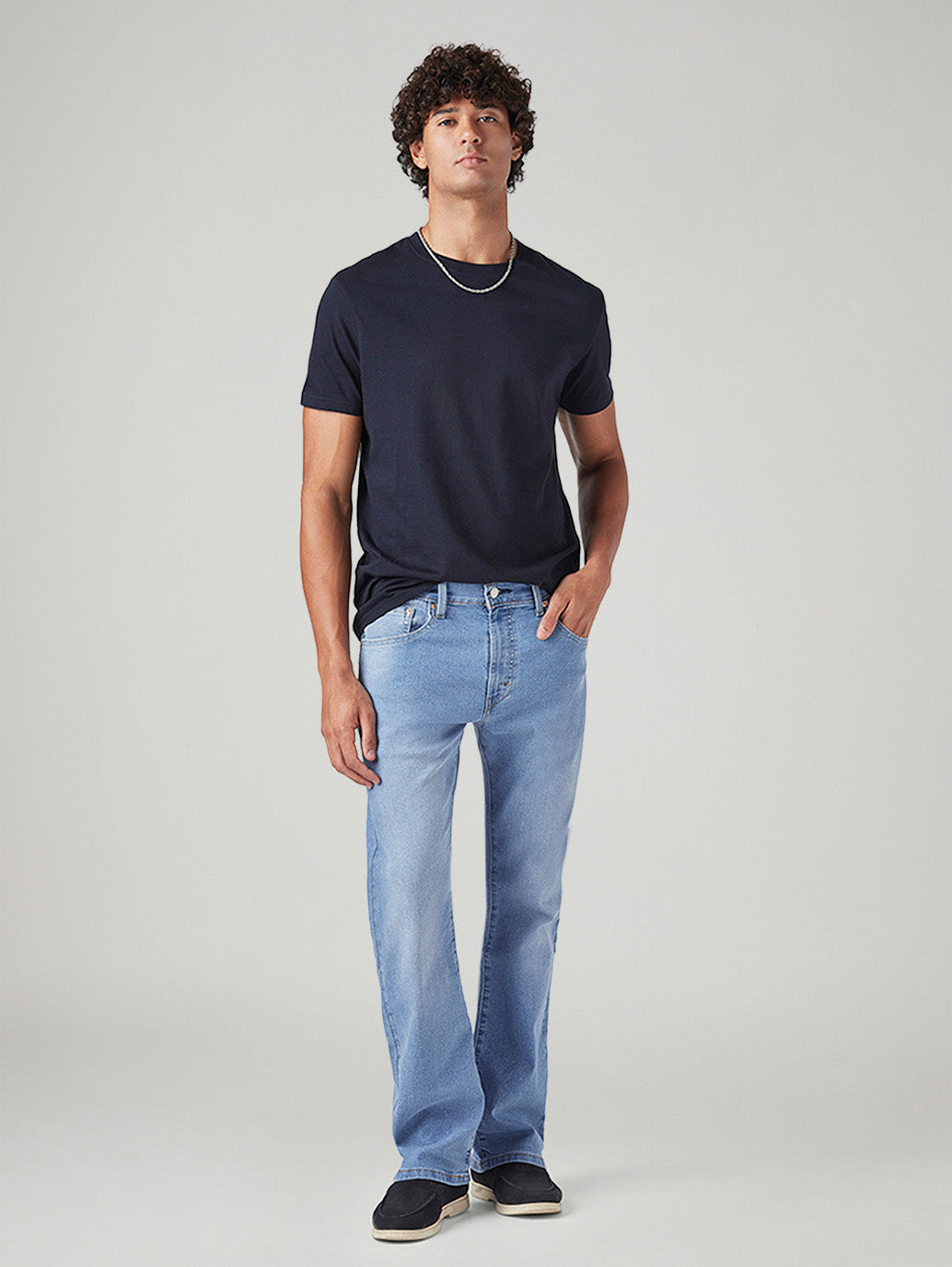 Men's 517 Light Blue Bootcut Fit Mid Rise Jeans