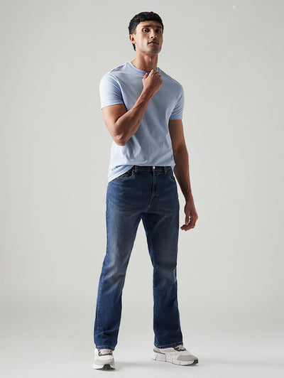 Men's 517 Blue Bootcut Fit Mid Rise Jeans
