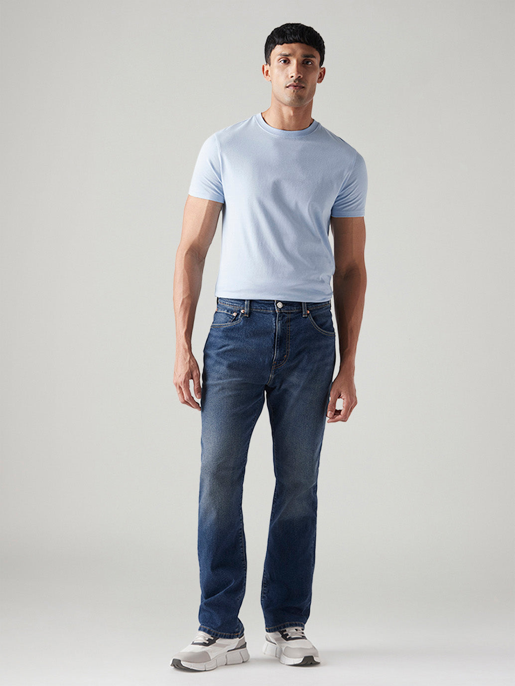 Men's 517 Blue Bootcut Fit Mid Rise Jeans - Front View