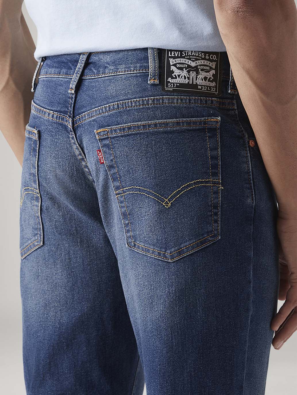 Men's 517 Dark Indigo Bootcut Fit Mid Rise Jeans - Detail View