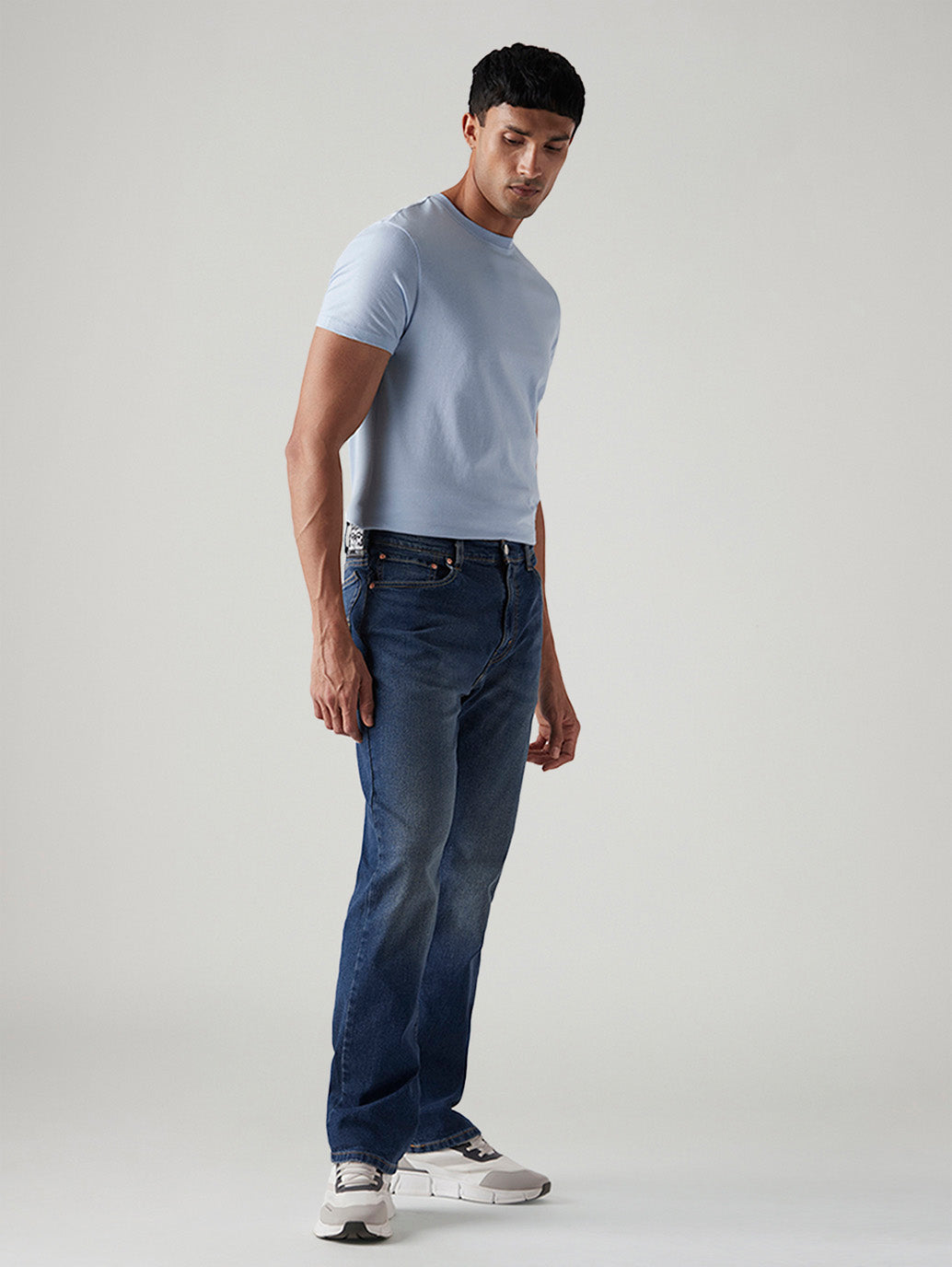 Men's 517 Dark Indigo Bootcut Fit Mid Rise Jeans - Side View