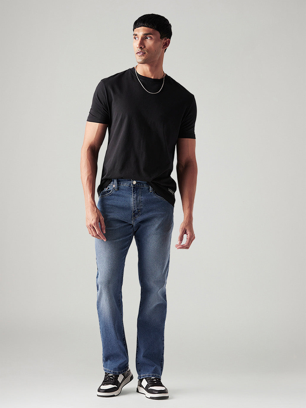 Men's 517 Blue Bootcut Fit Mid Rise Jeans - Styleshot View