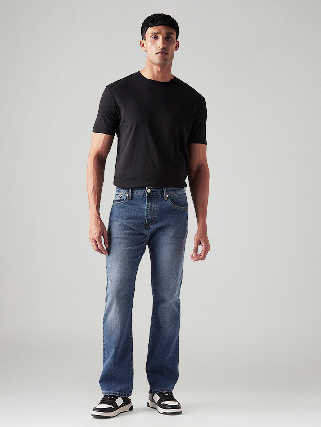 Men's 517 Blue Bootcut Fit Mid Rise Jeans - Front View