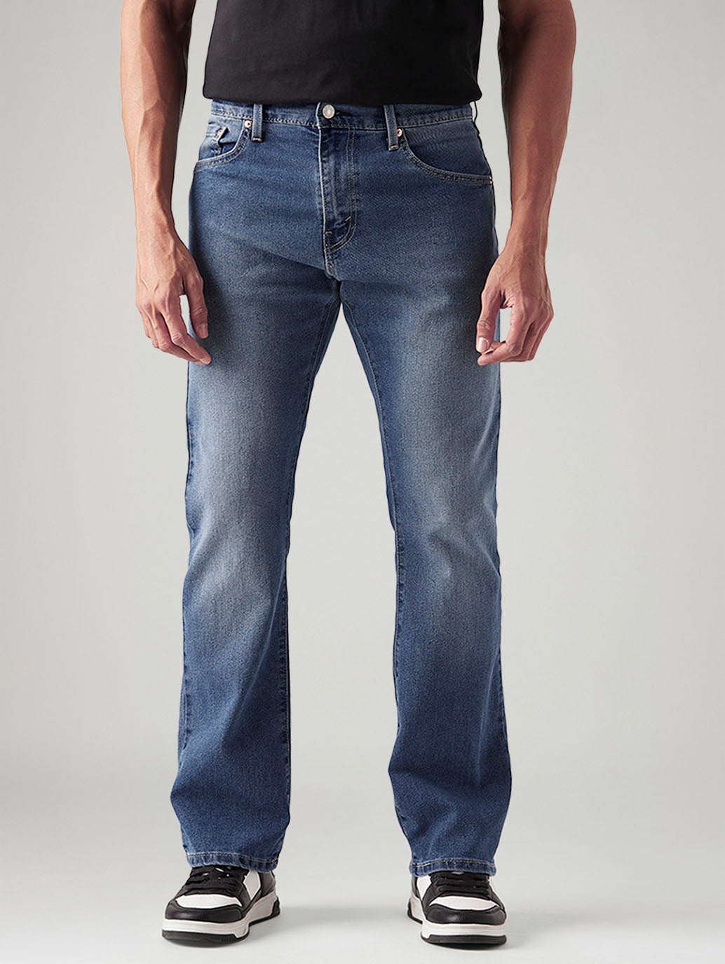 Men's 517 Blue Bootcut Fit Mid Rise Jeans - Front View