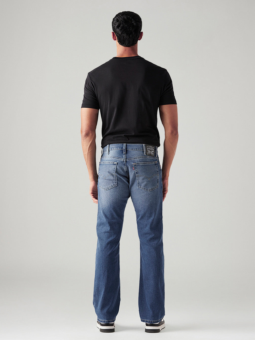 Men's 517 Blue Bootcut Fit Mid Rise Jeans - Back View