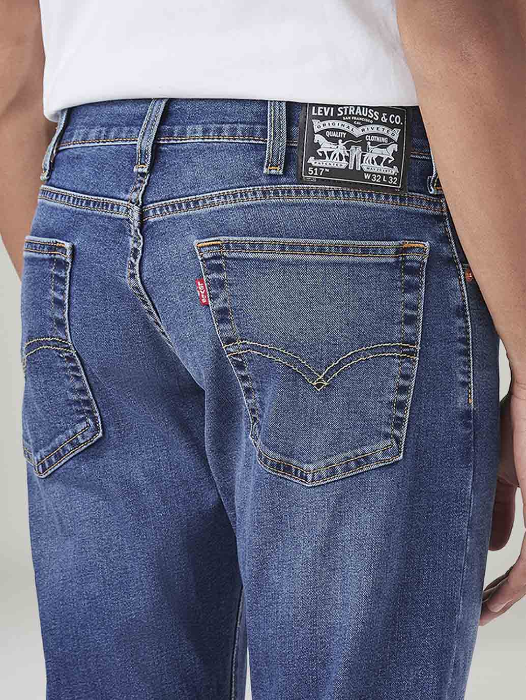 Men's 517 Blue Bootcut Fit Mid Rise Jeans - 20 View