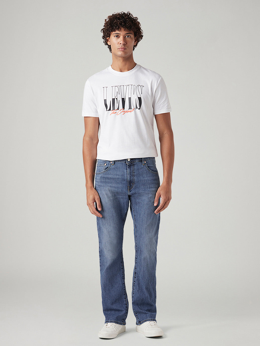 Men's 517 Blue Bootcut Fit Mid Rise Jeans - Front View