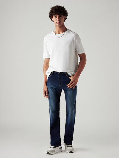 Men's 517 Dark Blue Bootcut Mid Rise Jeans