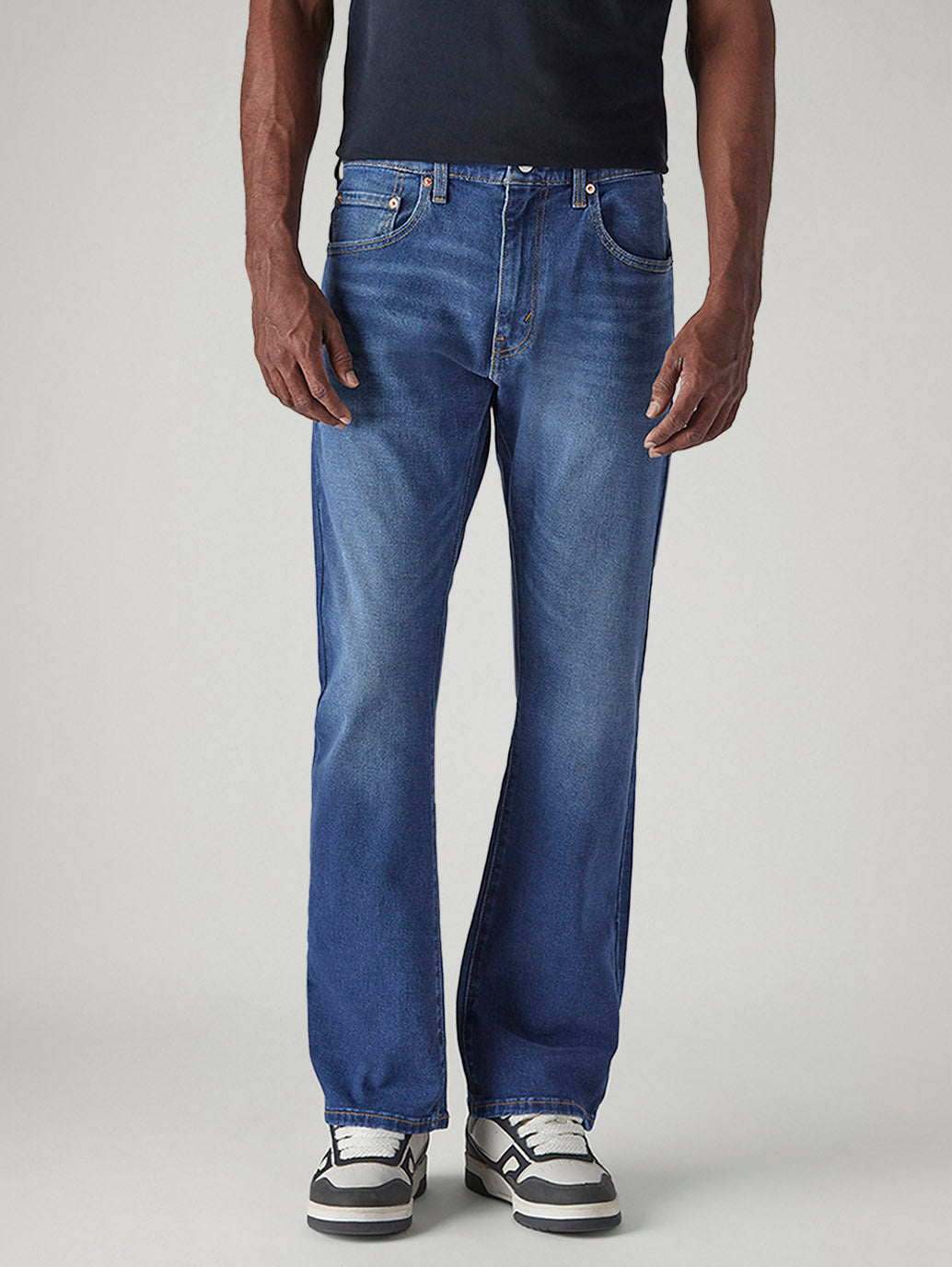 Men's 517 Blue Bootcut Fit Mid Rise Jeans - Front View