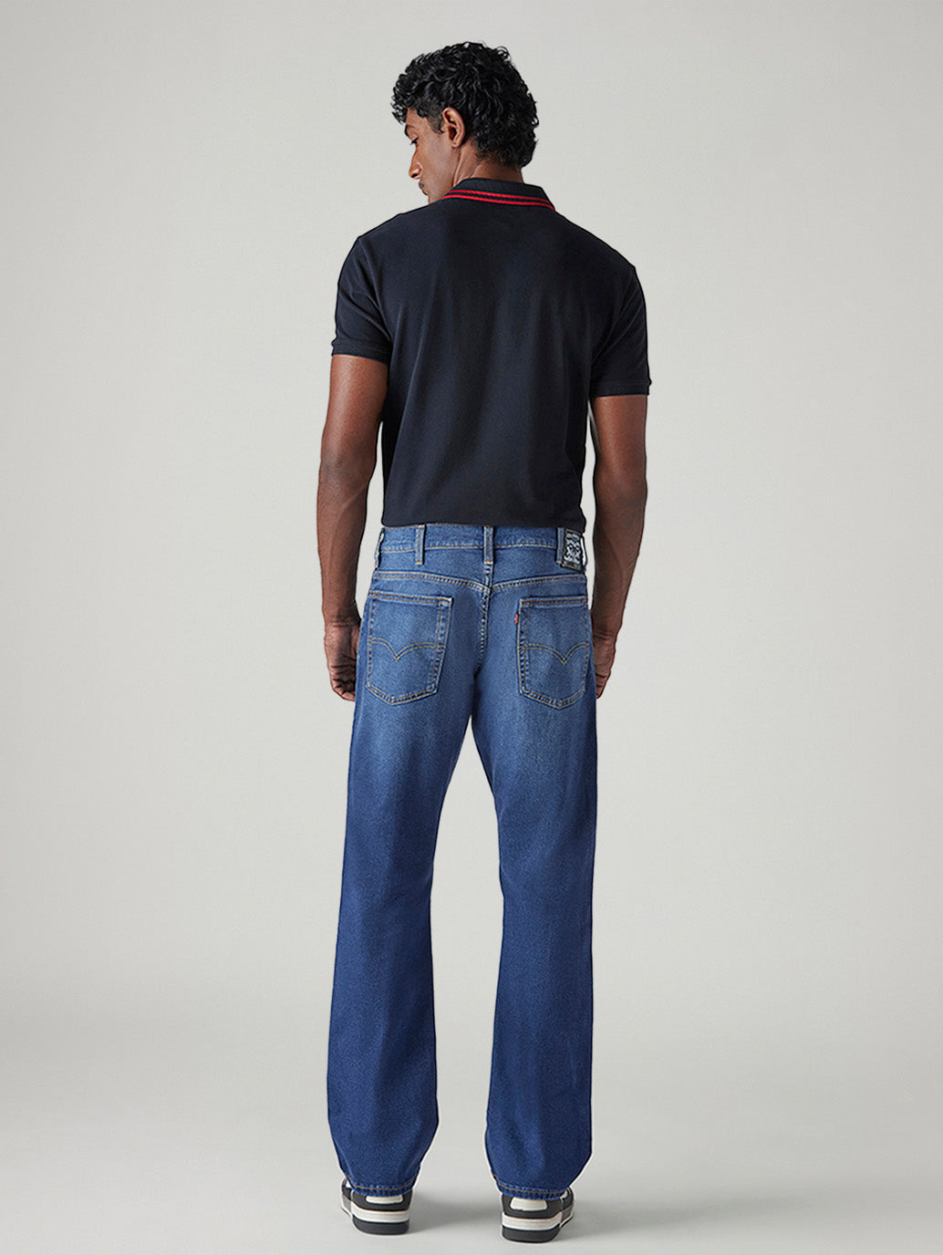 Men's 517 Blue Bootcut Fit Mid Rise Jeans - Back View