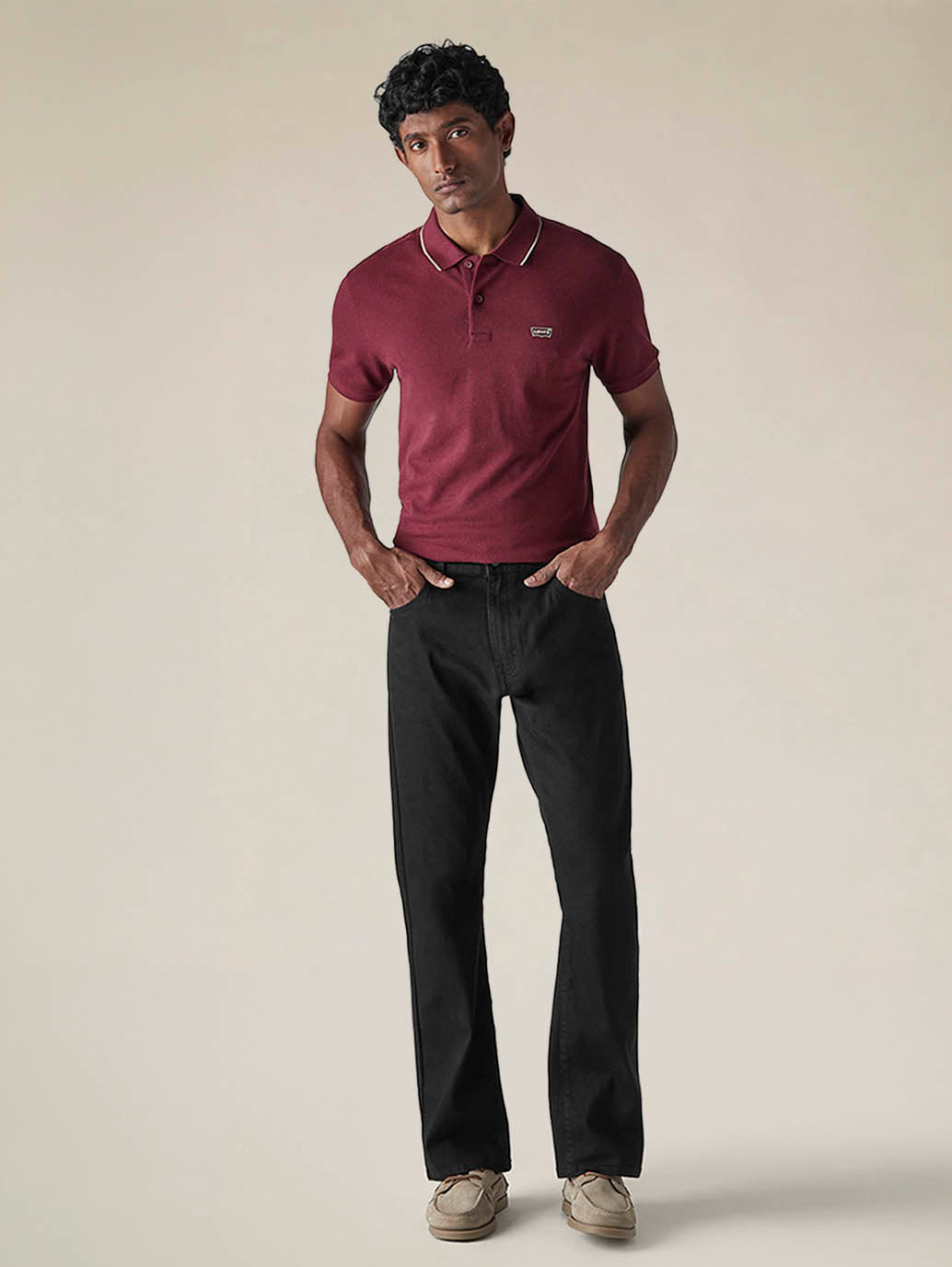 Mens 517 Mid rise Bootcut Fit Cotton Stretch Blend Jeans - Front View
