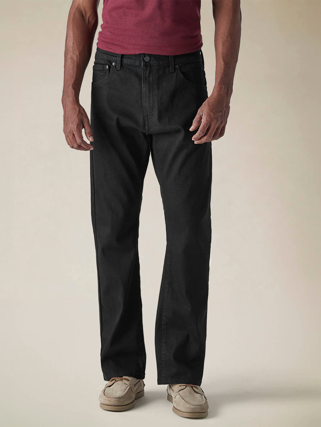Mens 517 Mid rise Bootcut Fit Cotton Stretch Blend Jeans - Front View
