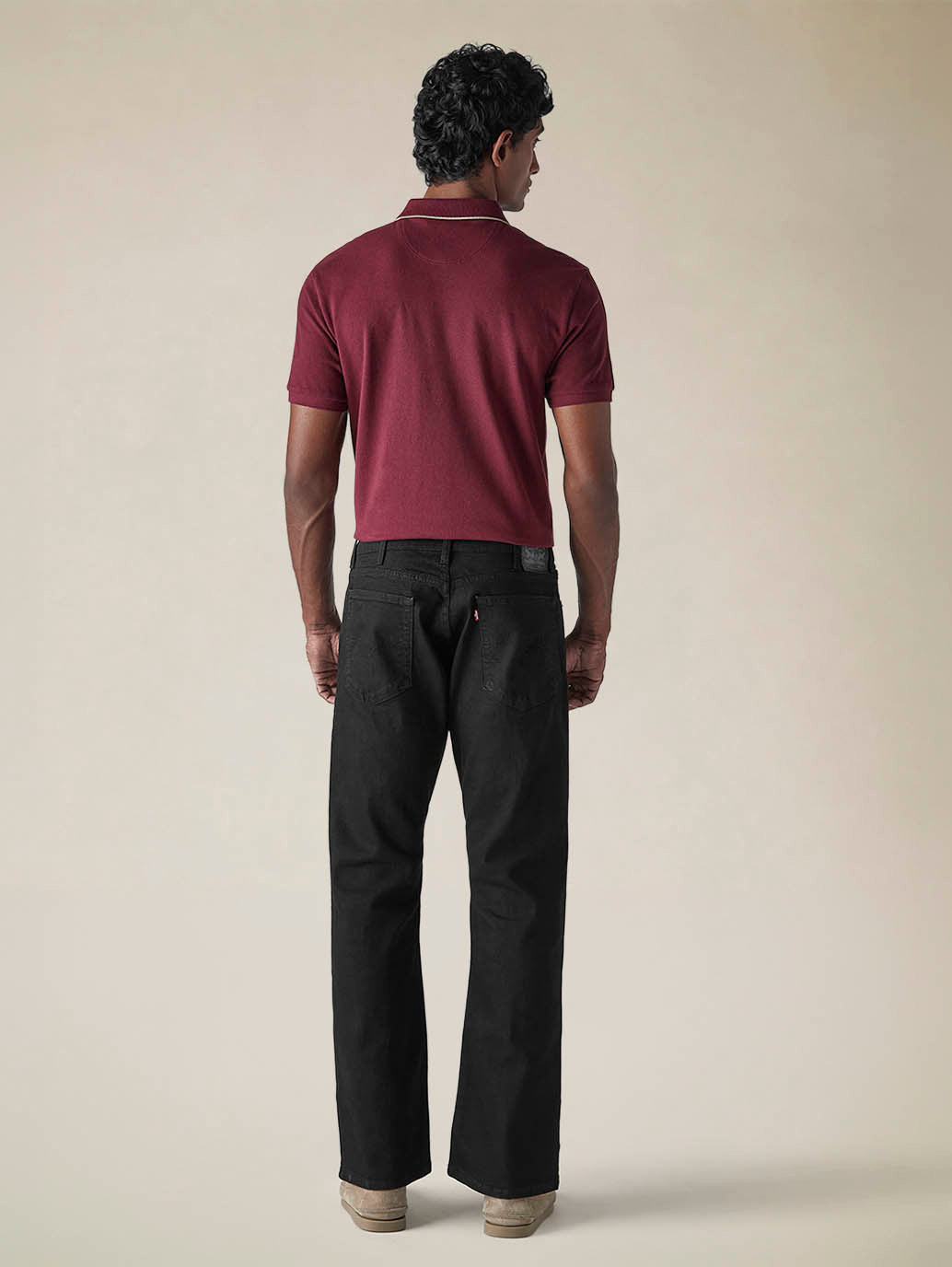 Mens 517 Mid rise Bootcut Fit Cotton Stretch Blend Jeans - Back View