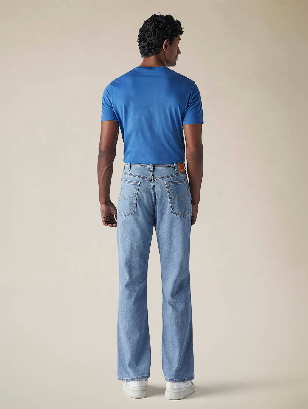 Mens 517 Mid rise Bootcut Fit Cotton Stretch Blend Jeans - Back View