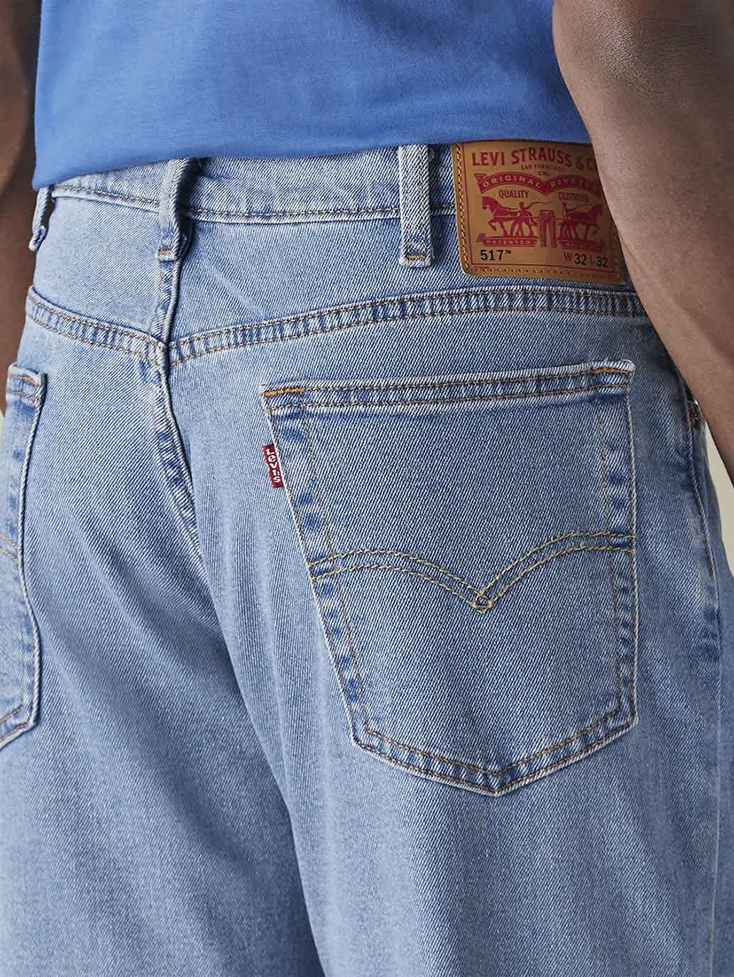 Mens 517 Mid rise Bootcut Fit Cotton Stretch Blend Jeans - Detail View