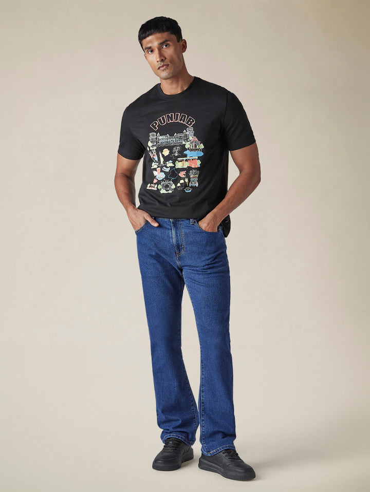 Mens 517 Mid rise Bootcut Fit Cotton Stretch Blend Jeans