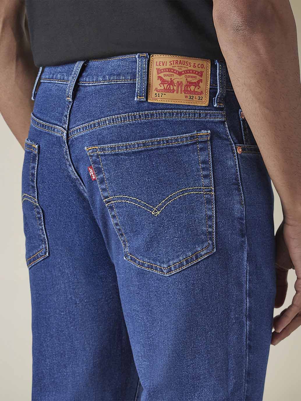 Mens 517 Mid rise Bootcut Fit Cotton Stretch Blend Jeans - Detail View
