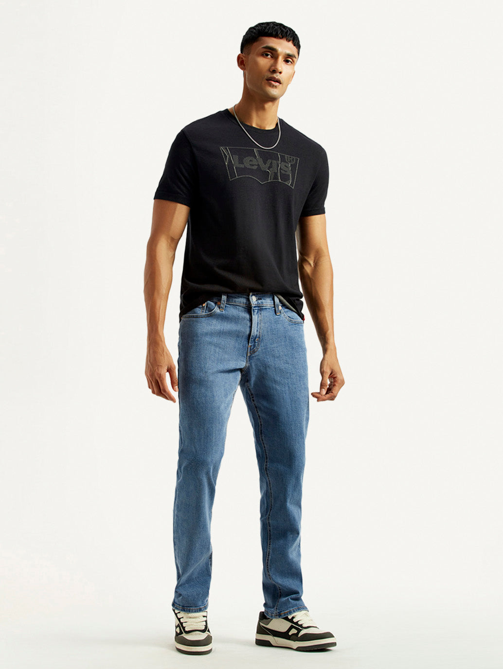 Men's 541 Med Indigo Athletic Tapered Fit Mid Rise Jeans