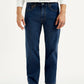 Men's 541 Dark Indigo Athletic Tapered Fit Mid Rise Jeans - Front View