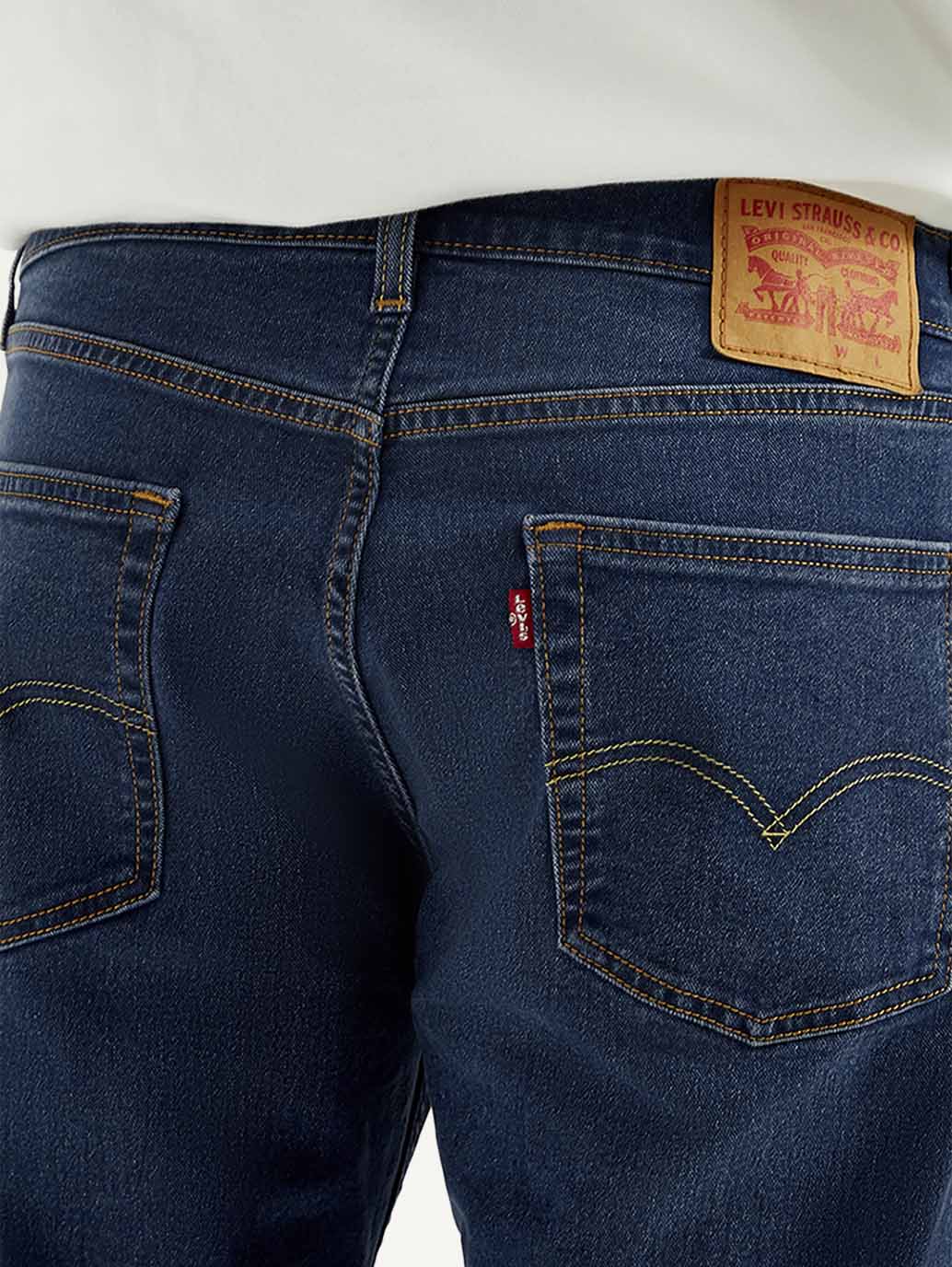 Men's 541 Dark Indigo Athletic Tapered Fit Mid Rise Jeans - Detail View