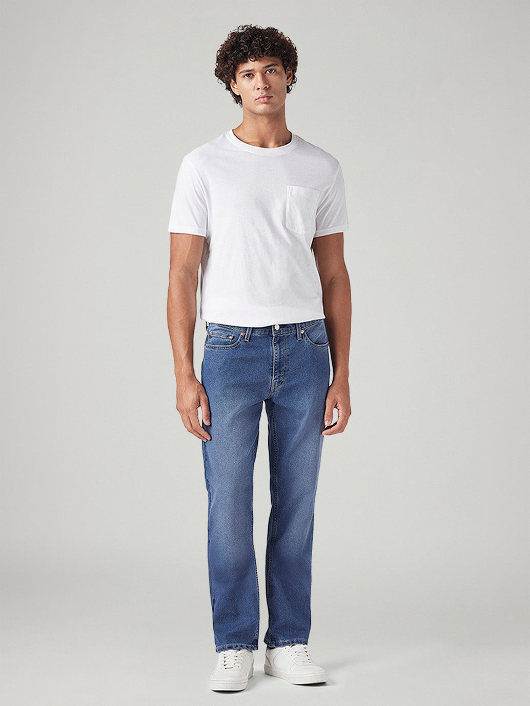Men's 541 Blue Athletic Tapered Fit Mid Rise Jeans - Front View