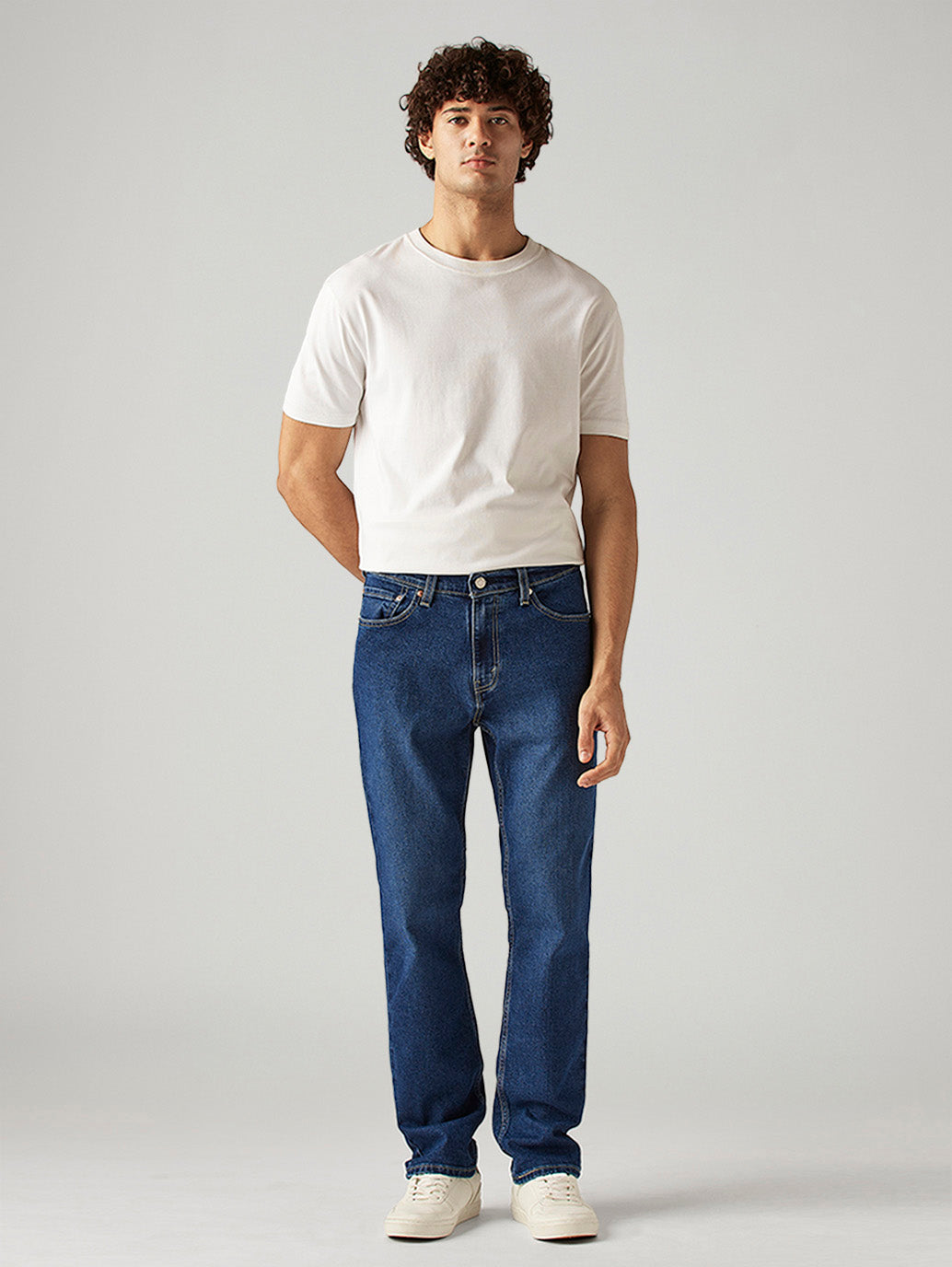 Men's 541 Blue Athletic Tapered Fit Mid Rise Jeans - Front View