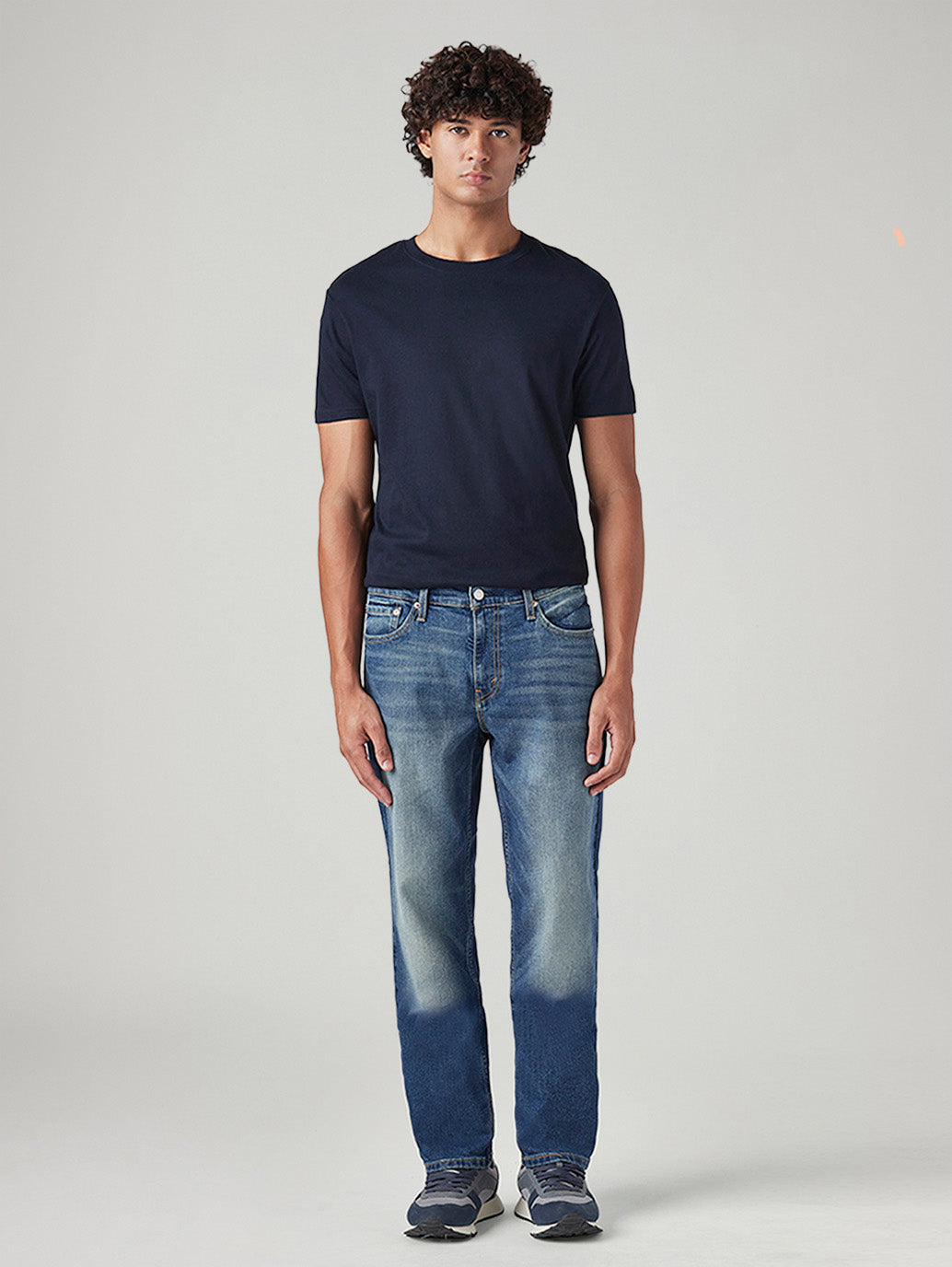 Men's 541 Blue Athletic Tapered Fit Mid Rise Tinted Jeans - Front View