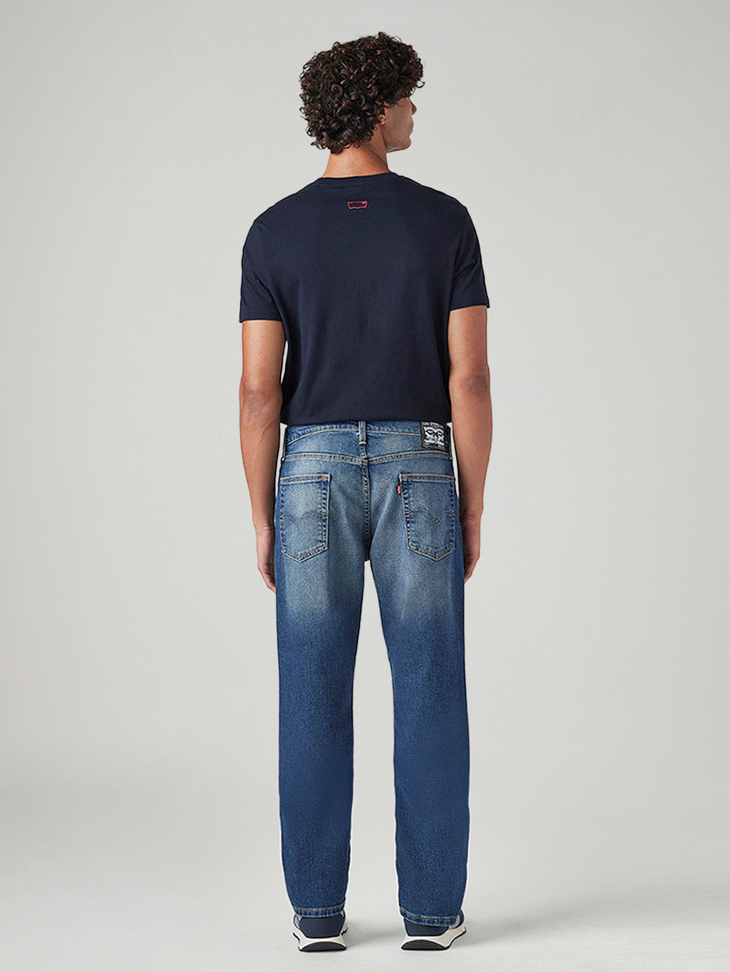 Men's 541 Blue Athletic Tapered Fit Mid Rise Tinted Jeans - Back View