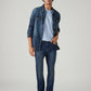 Men's 541 Dark Blue Athletic Tapered Fit Mid Rise Tinted Jeans - Styleshot View