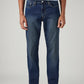 Men's 541 Dark Blue Athletic Tapered Fit Mid Rise Tinted Jeans - Front View