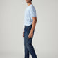 Men's 541 Dark Blue Athletic Tapered Fit Mid Rise Tinted Jeans - Side View