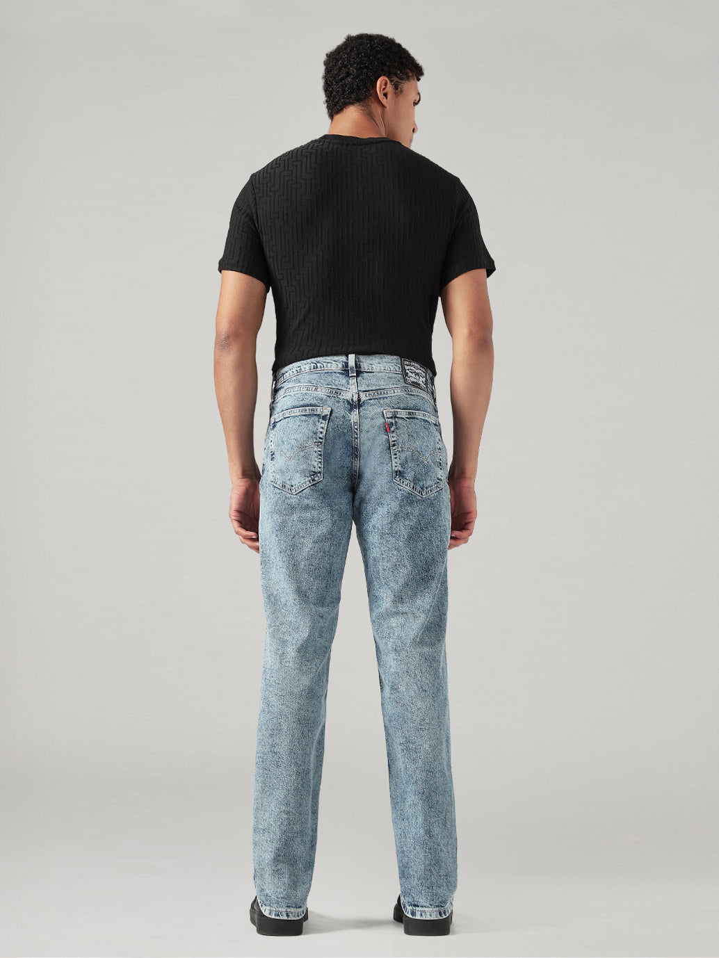 Men's 541 Light Blue Athletic Tapered Fit Mid Rise Jeans - Back View
