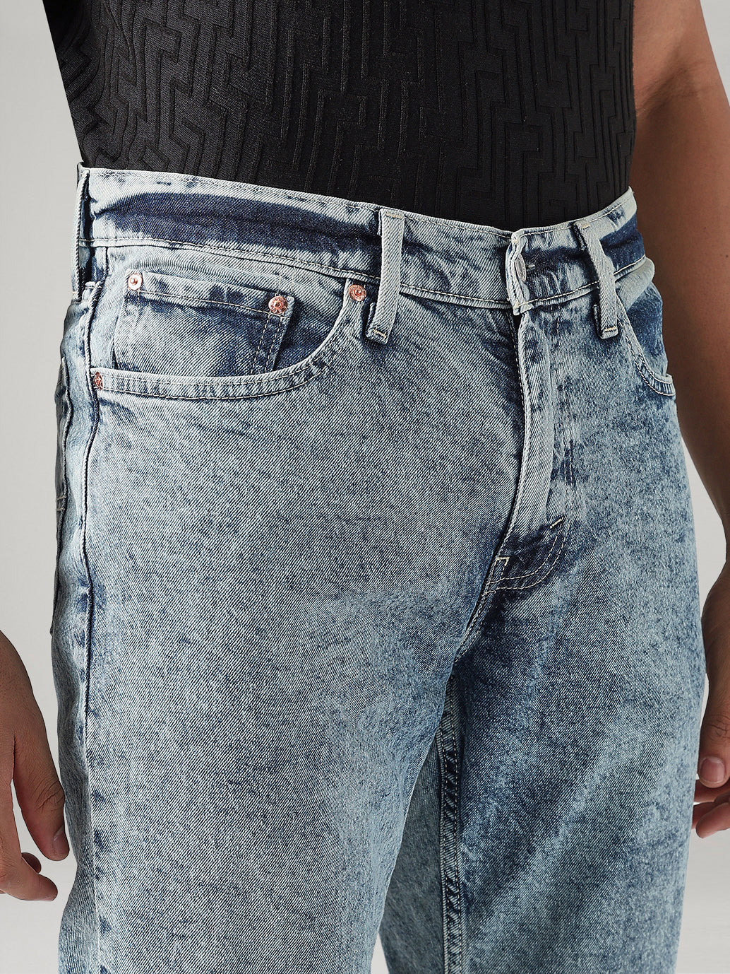 Men's 541 Light Blue Athletic Tapered Fit Mid Rise Jeans - Detail View