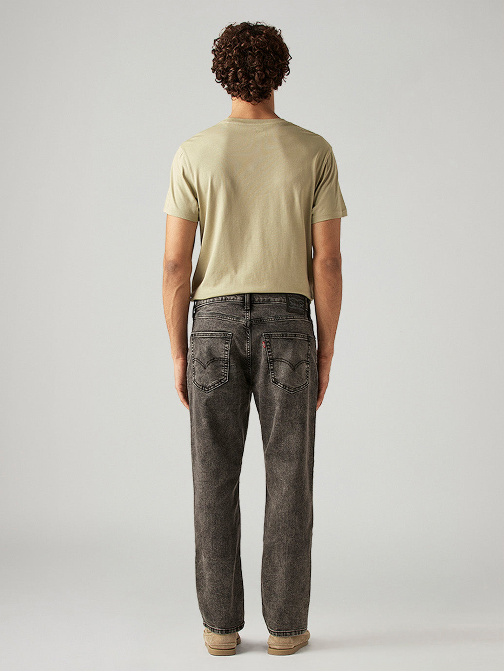 Men's 541 Grey Athletic Tapered Fit Mid Rise Jeans - Back View