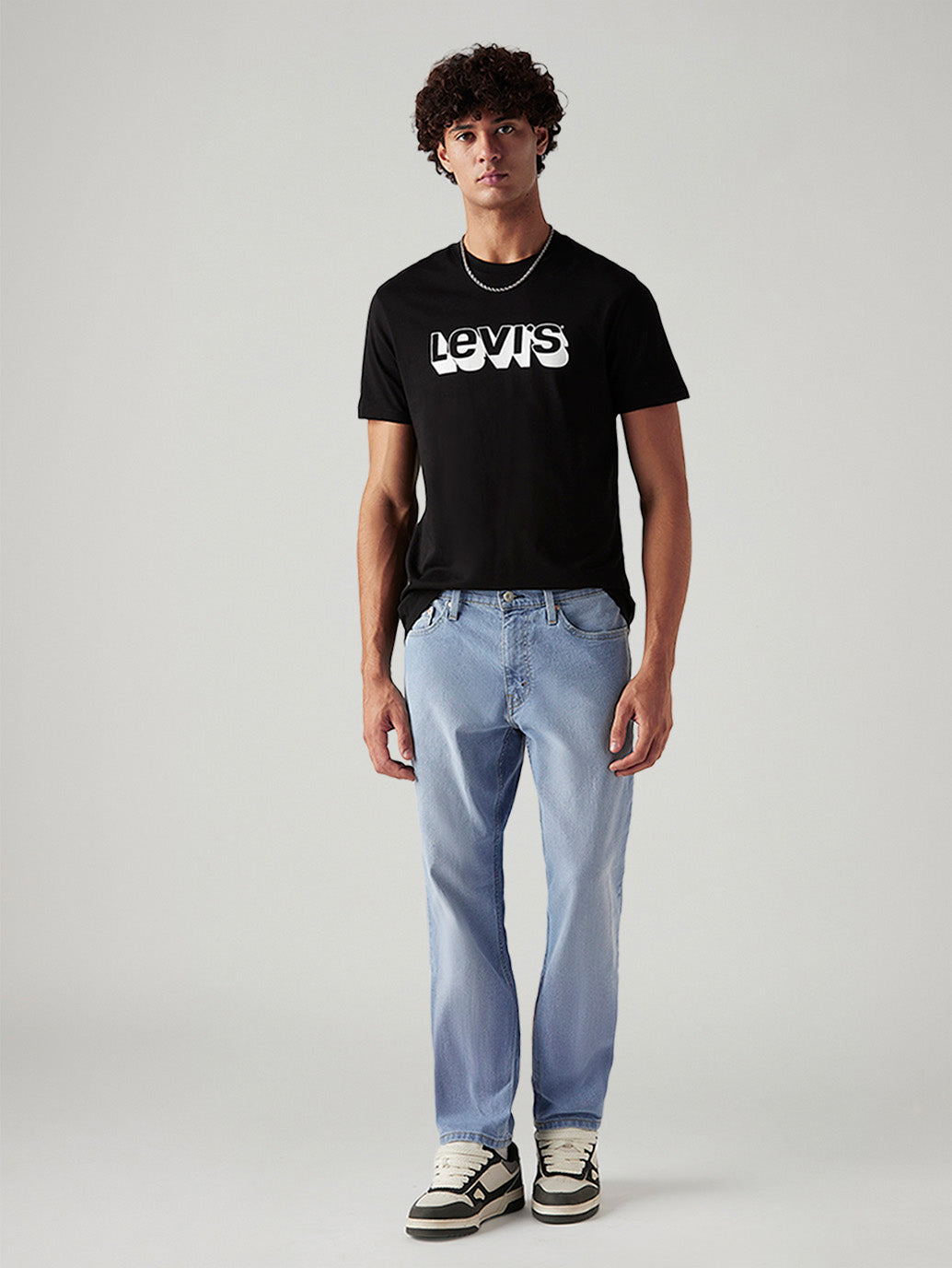 Men's 541 Light Blue Athletic Tapered Fit Mid Rise Jeans - Styleshot View