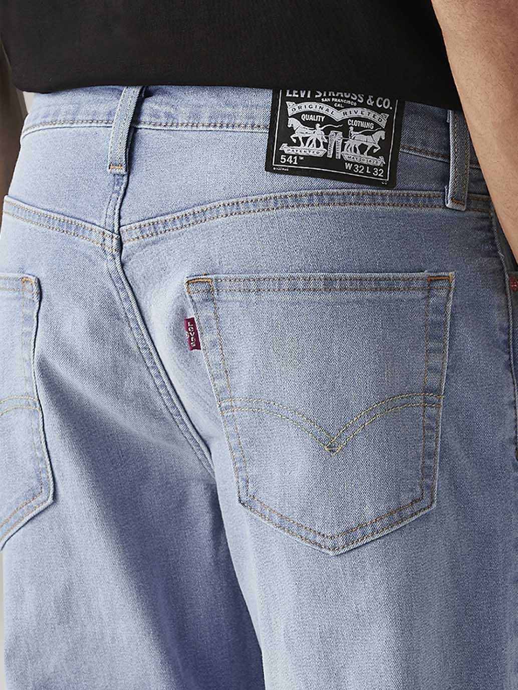 Men's 541 Light Indigo Athletic Tapered Fit Mid Rise Jeans - Detail View