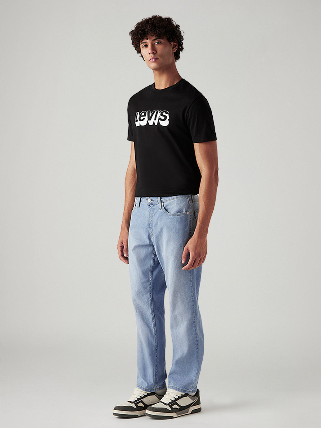 Men's 541 Light Blue Athletic Tapered Fit Mid Rise Jeans - Side View