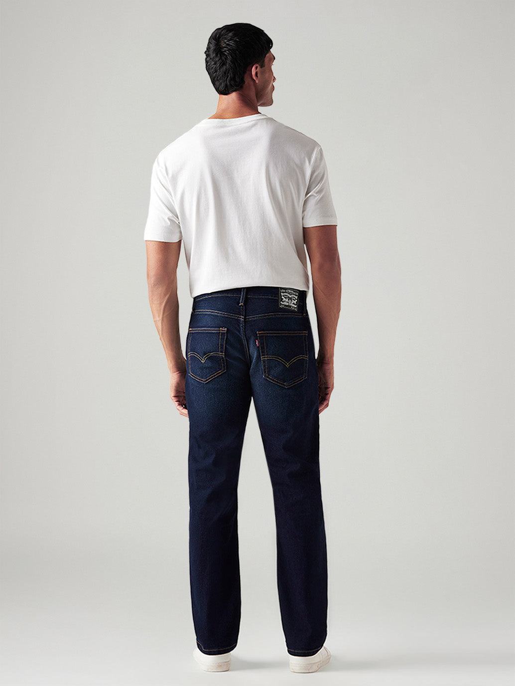 Men's 541 Indigo Athletic Tapered Fit Mid Rise Jeans - Back View